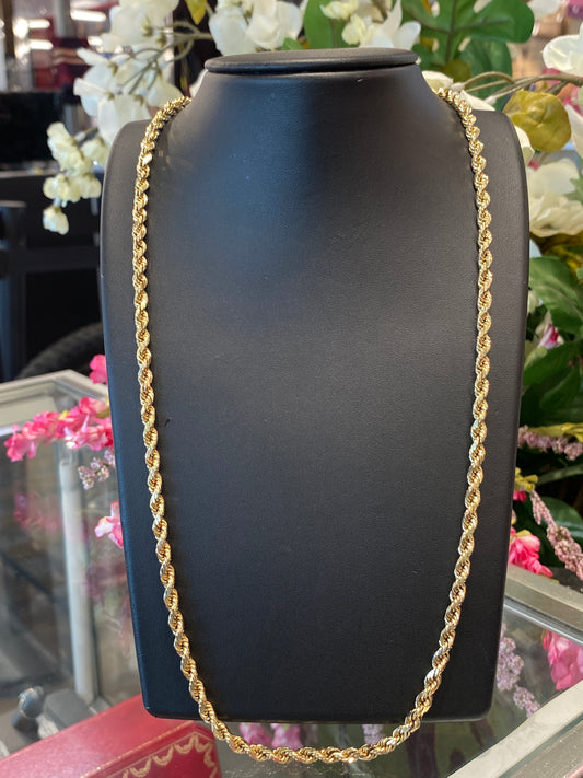 10k Yellow Gold Rope Chain
