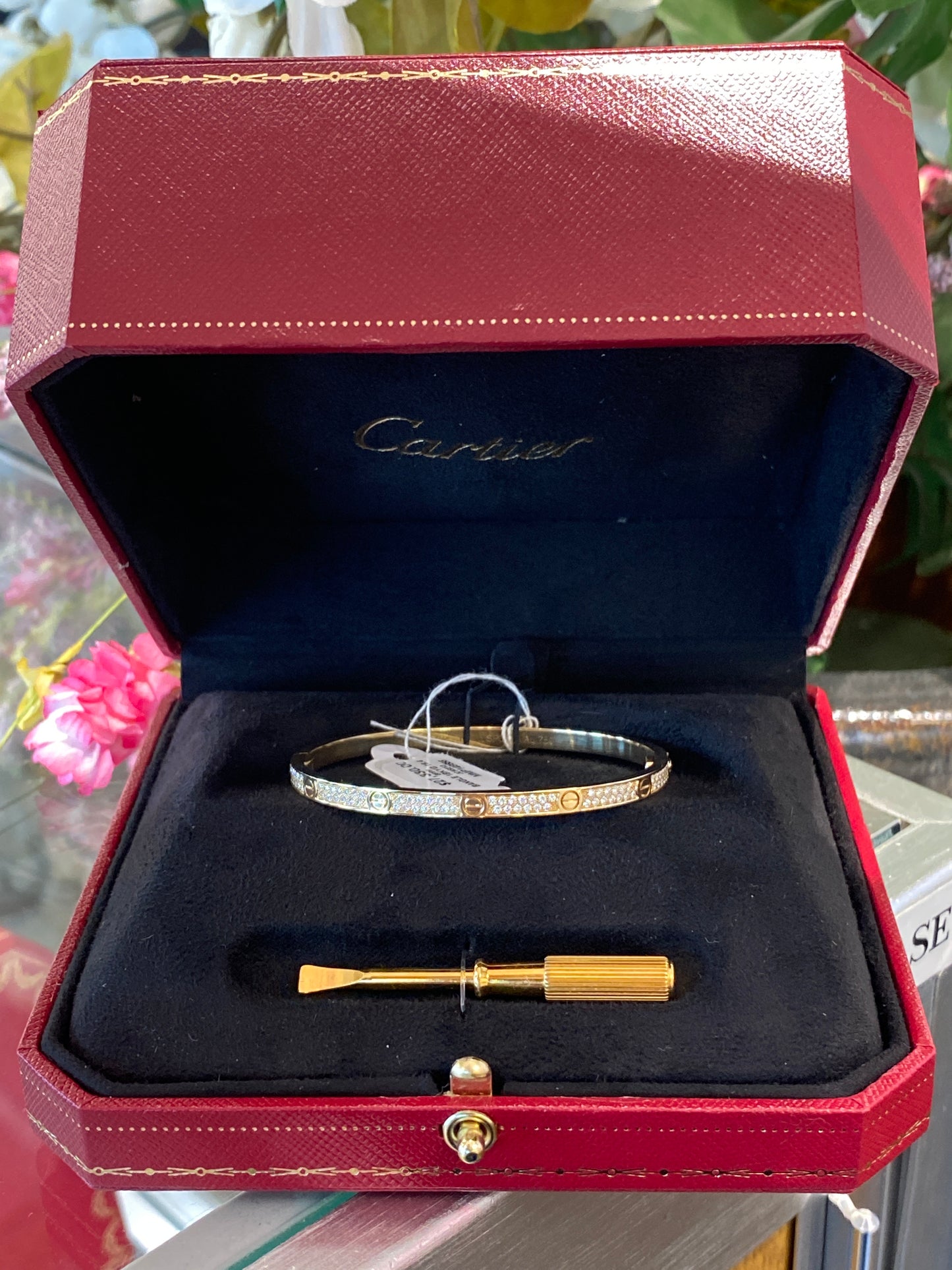 18k Yellow Gold Cartier Love Bracelet With Diamonds