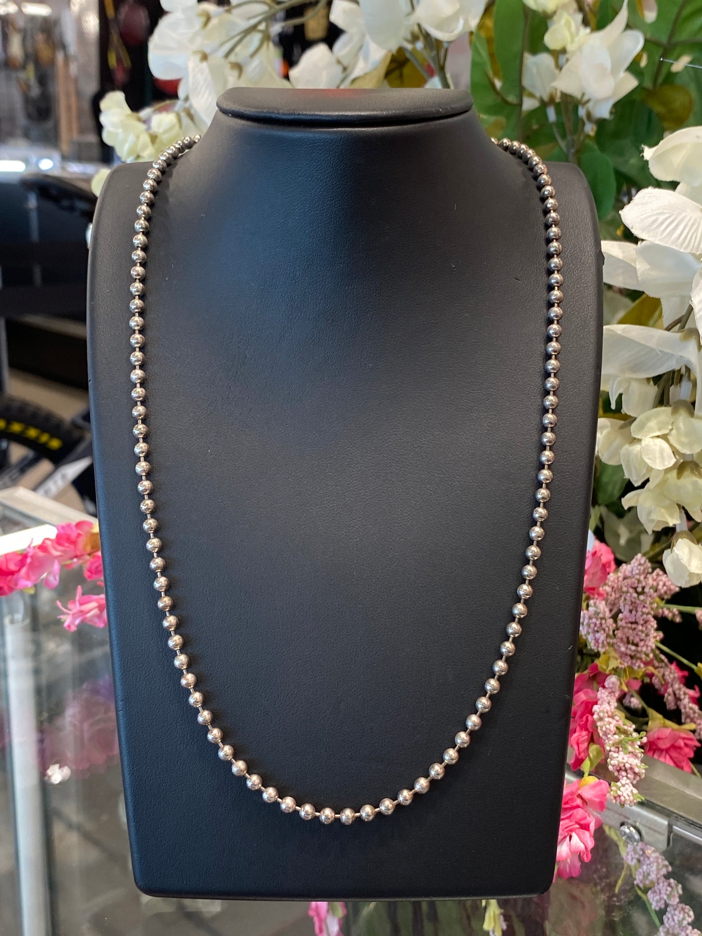 Silver Beaded Chain