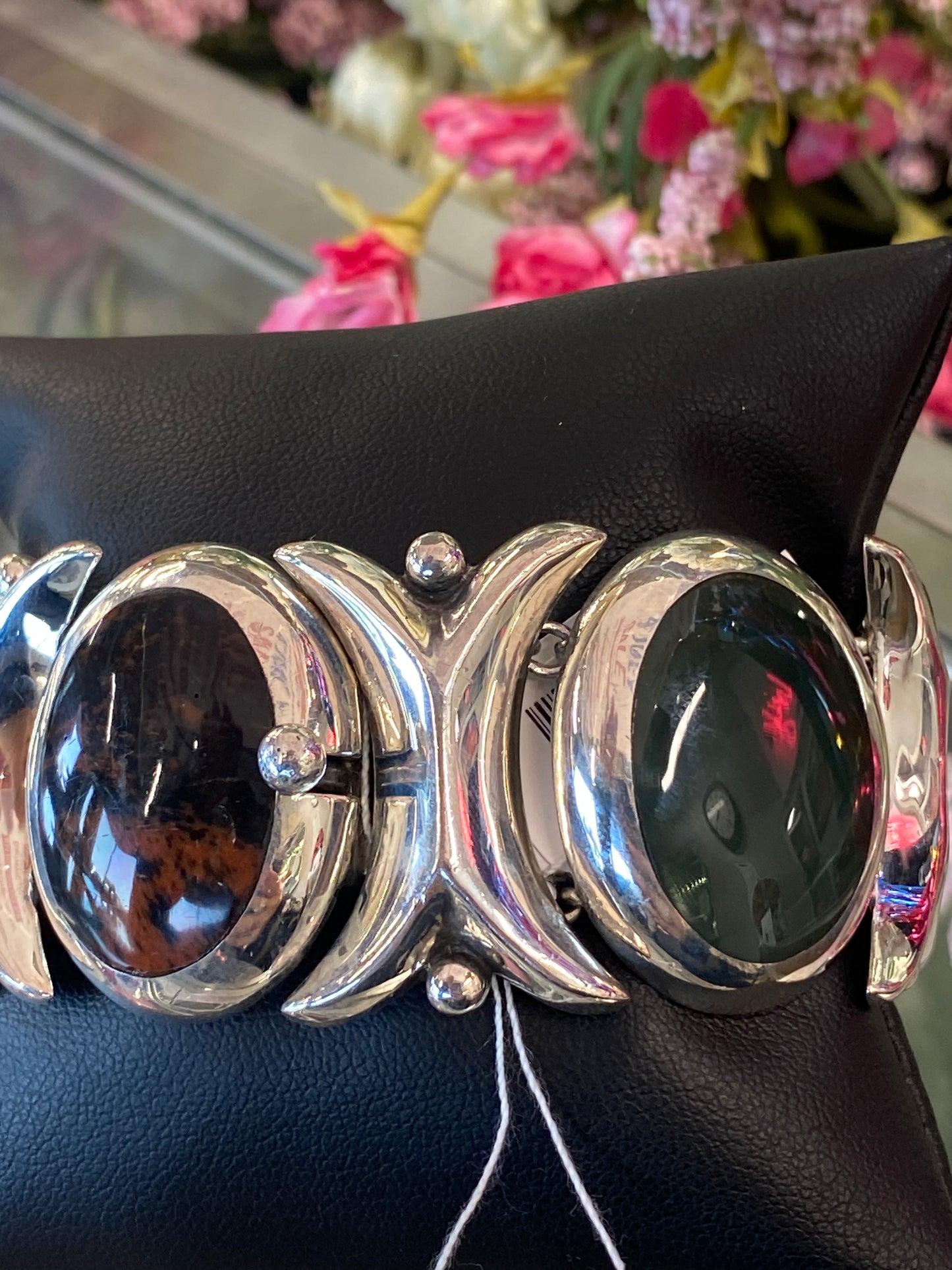 Silver Bracelet With Colored Stones
