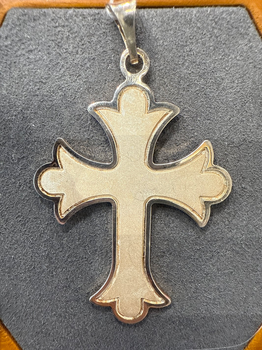 Silver cross charm