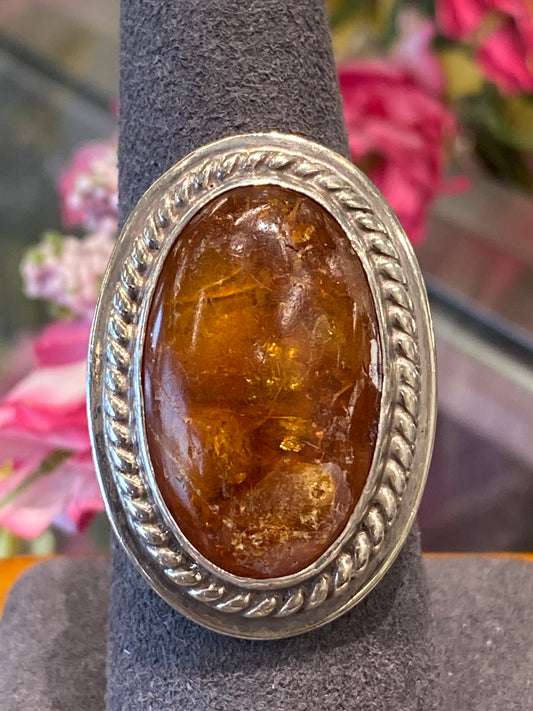 Silver Ring With Colored Stone