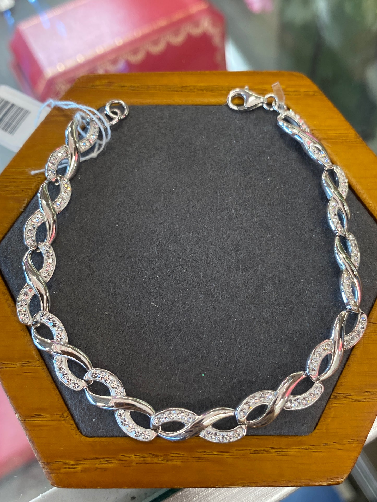 Silver Bracelet With CZ Stones