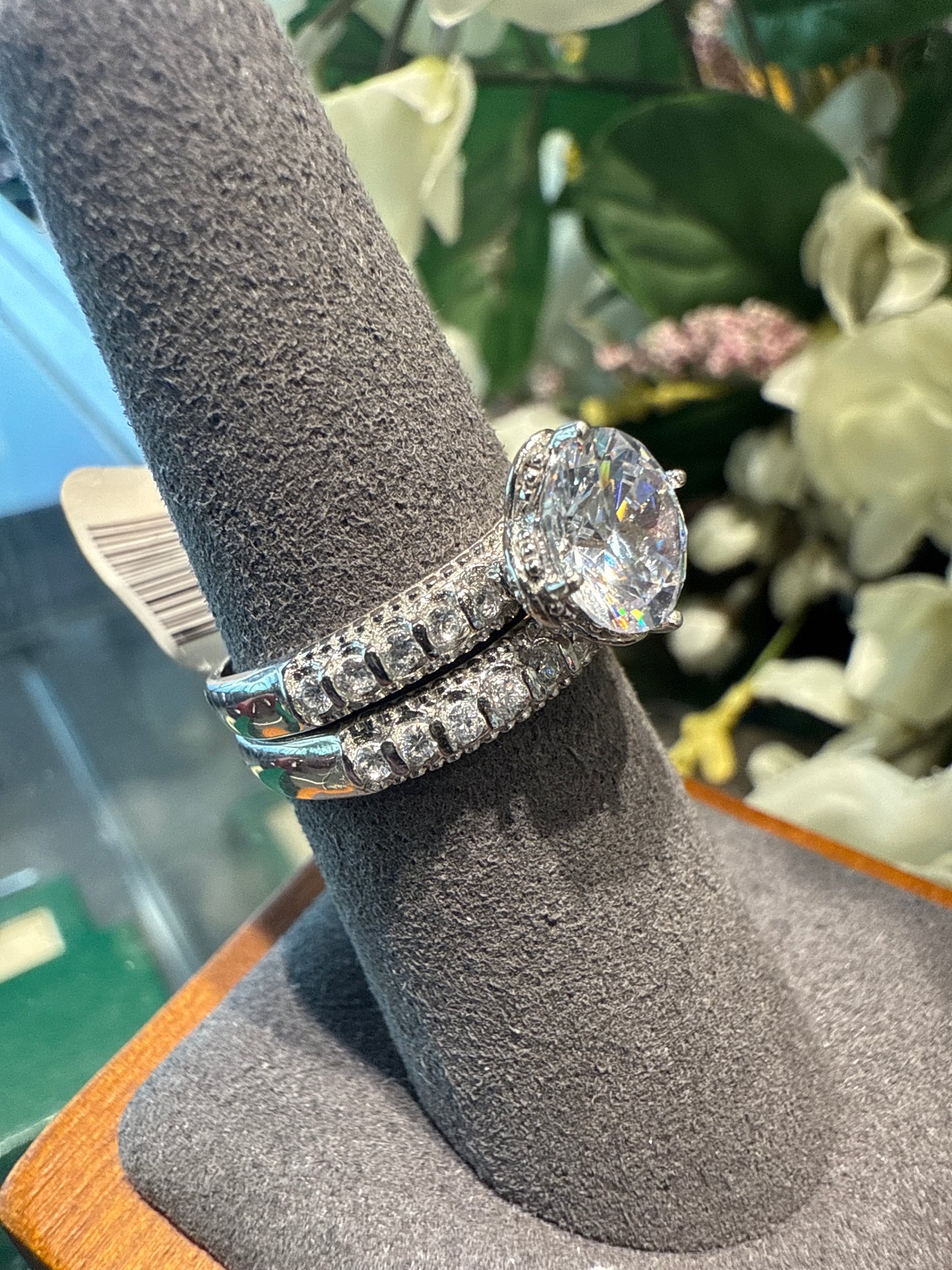 Silver wedding set