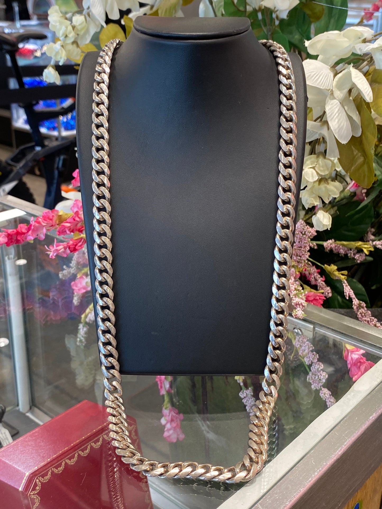 Silver Curb Link Chain