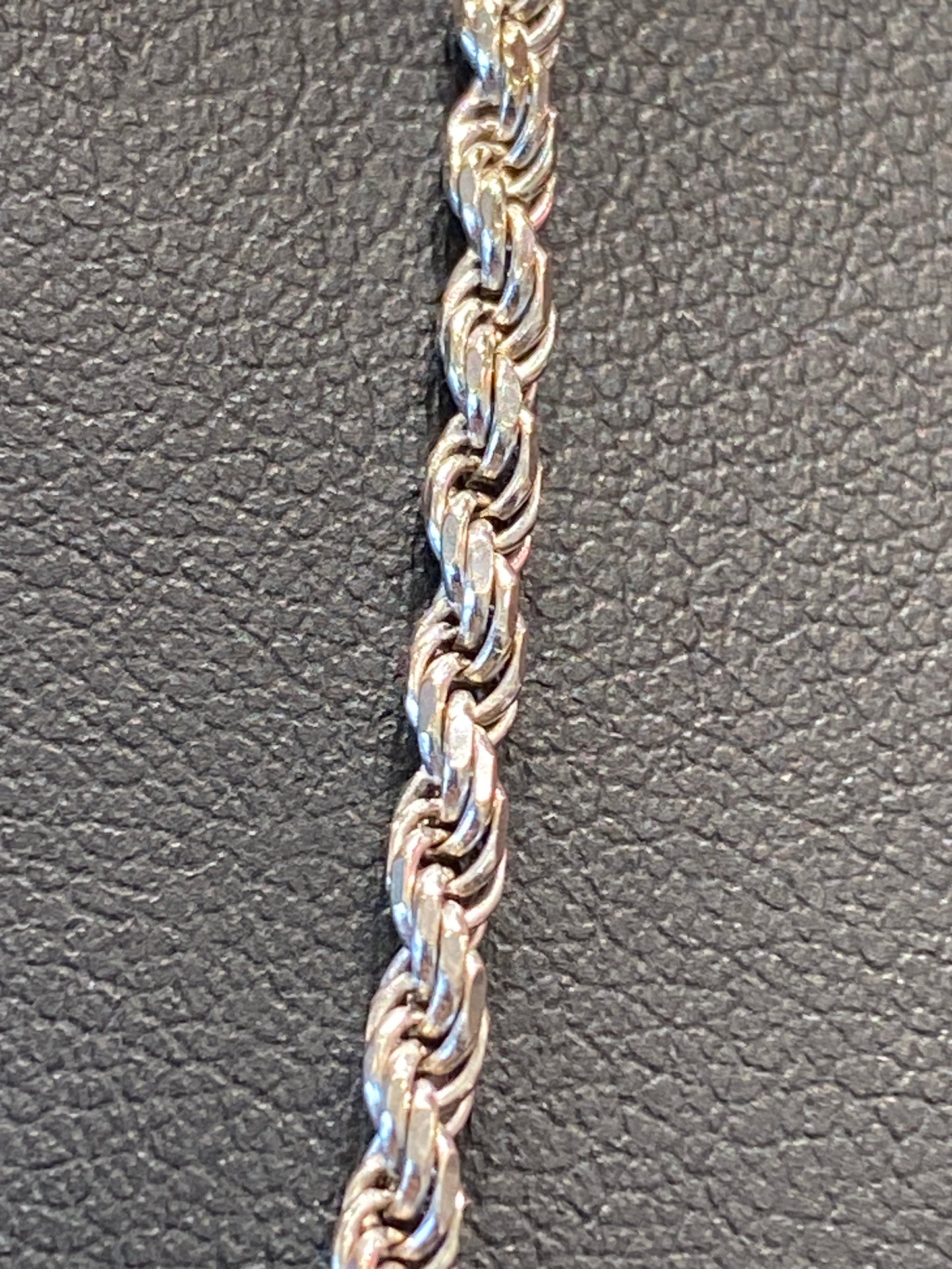14k White Gold Rope Chain
