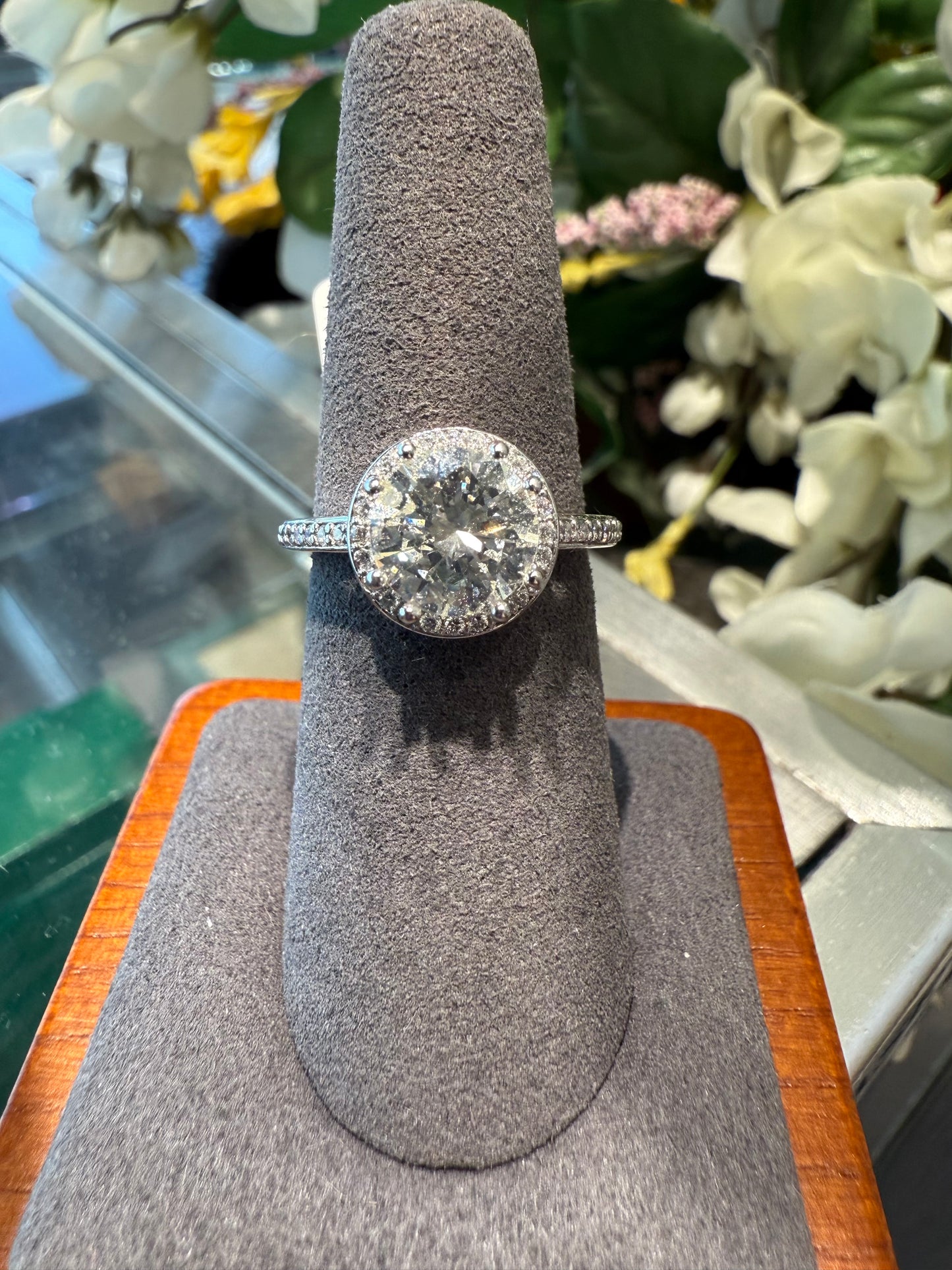 White gold engagement set