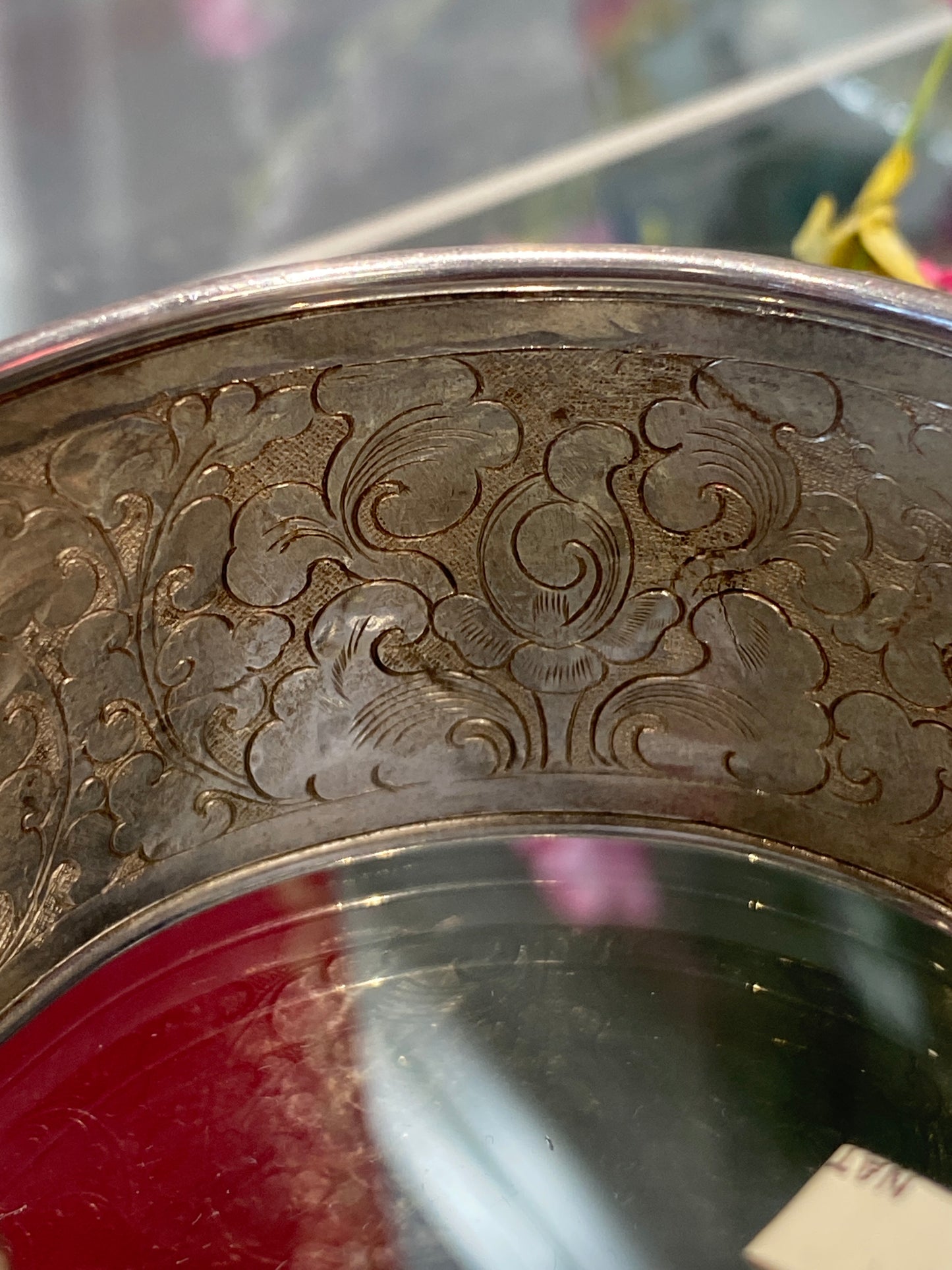 Silver Cuff Bracelet With Design