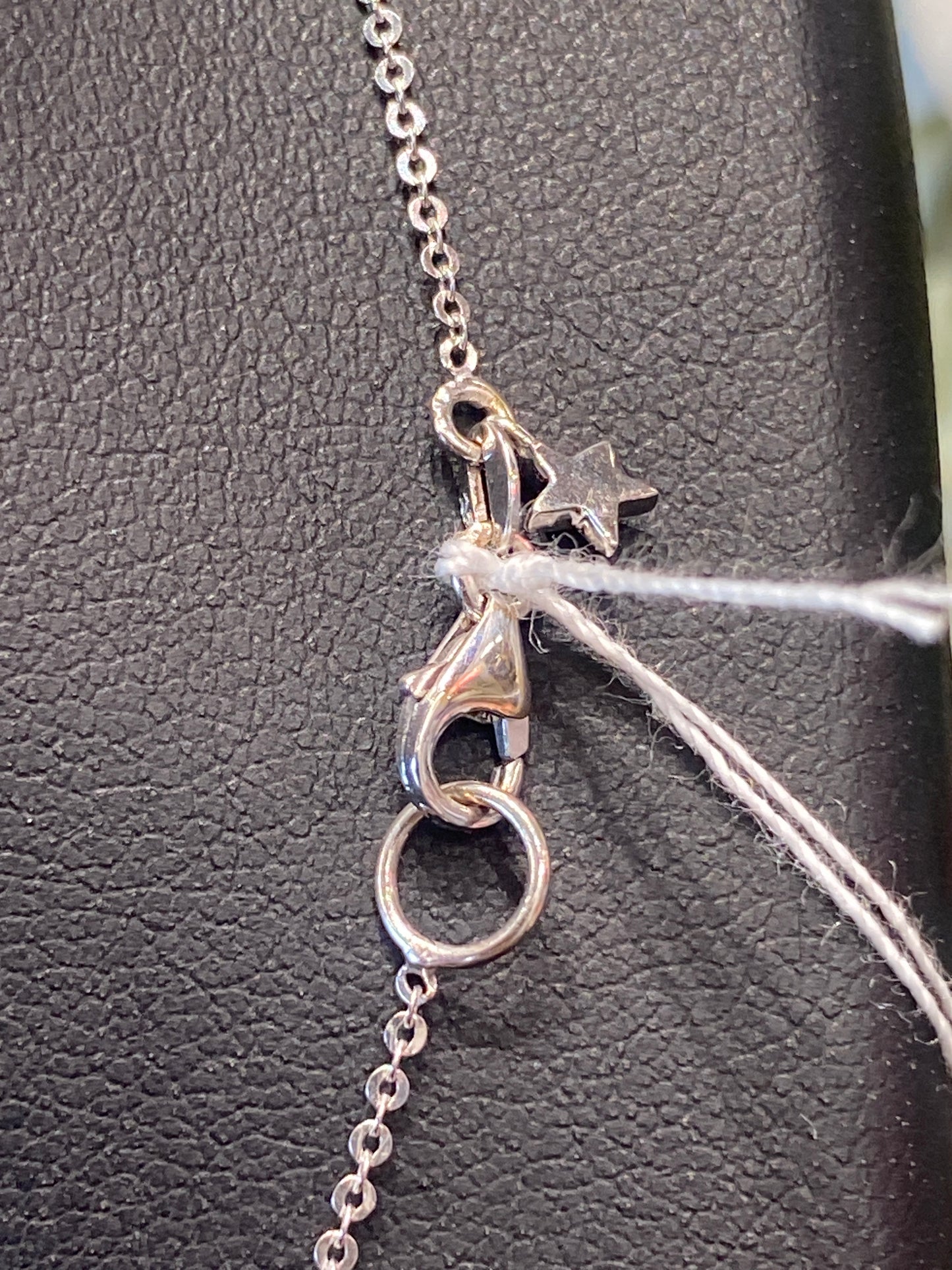 18k White Gold Chain W/Diamond Star Pendant