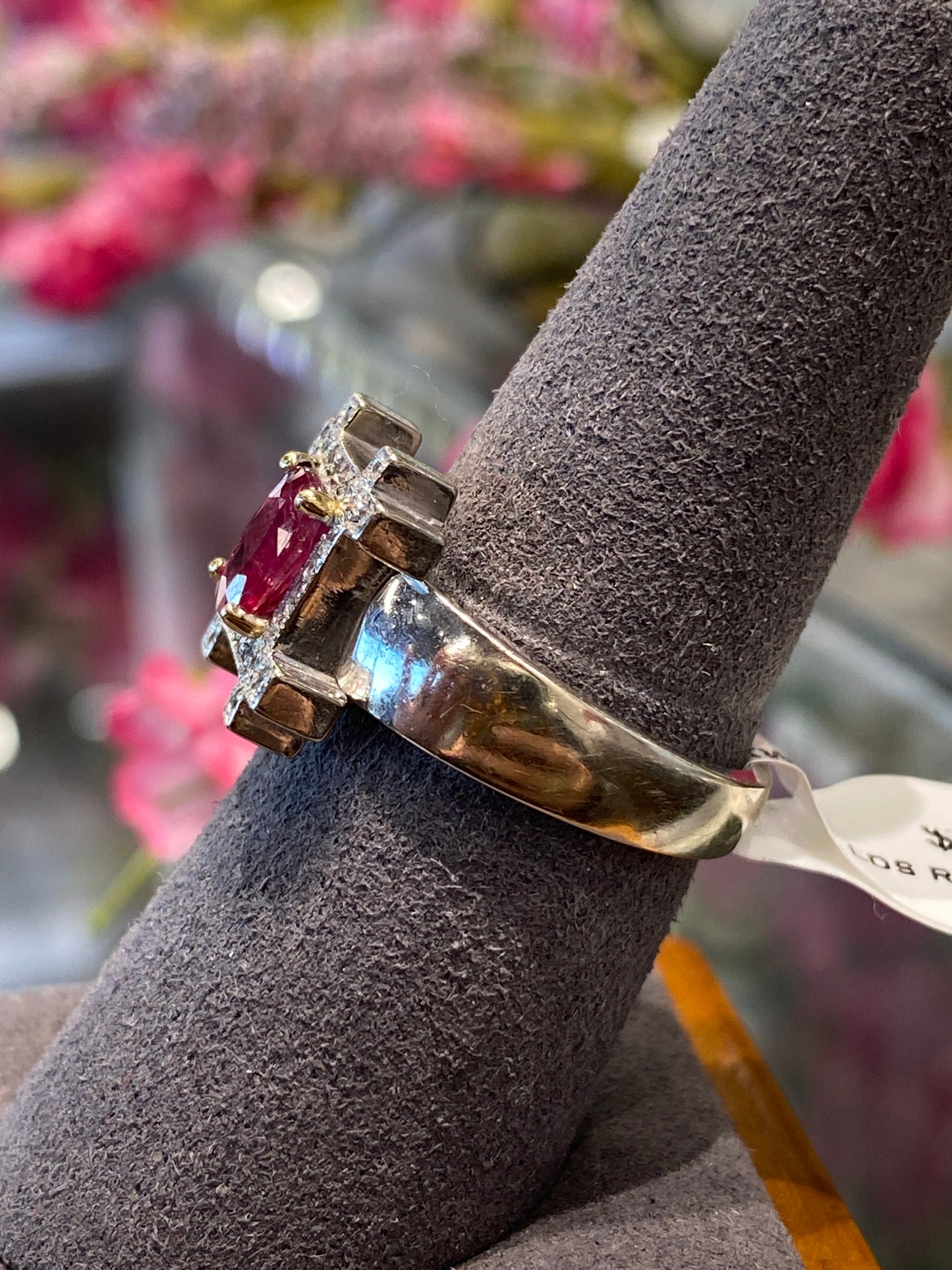 14k White Gold Ruby Ring