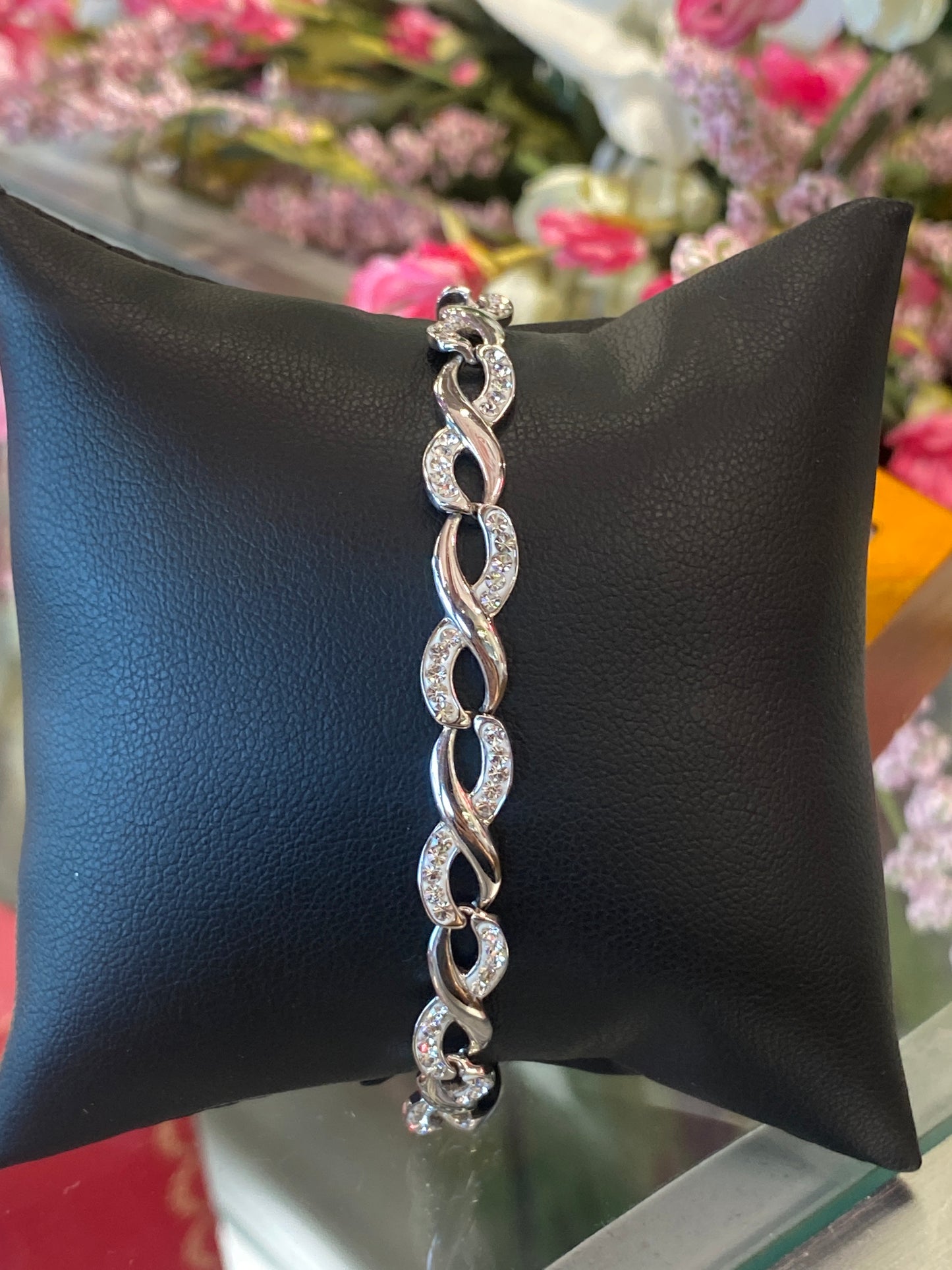 Silver Bracelet With CZ Stones