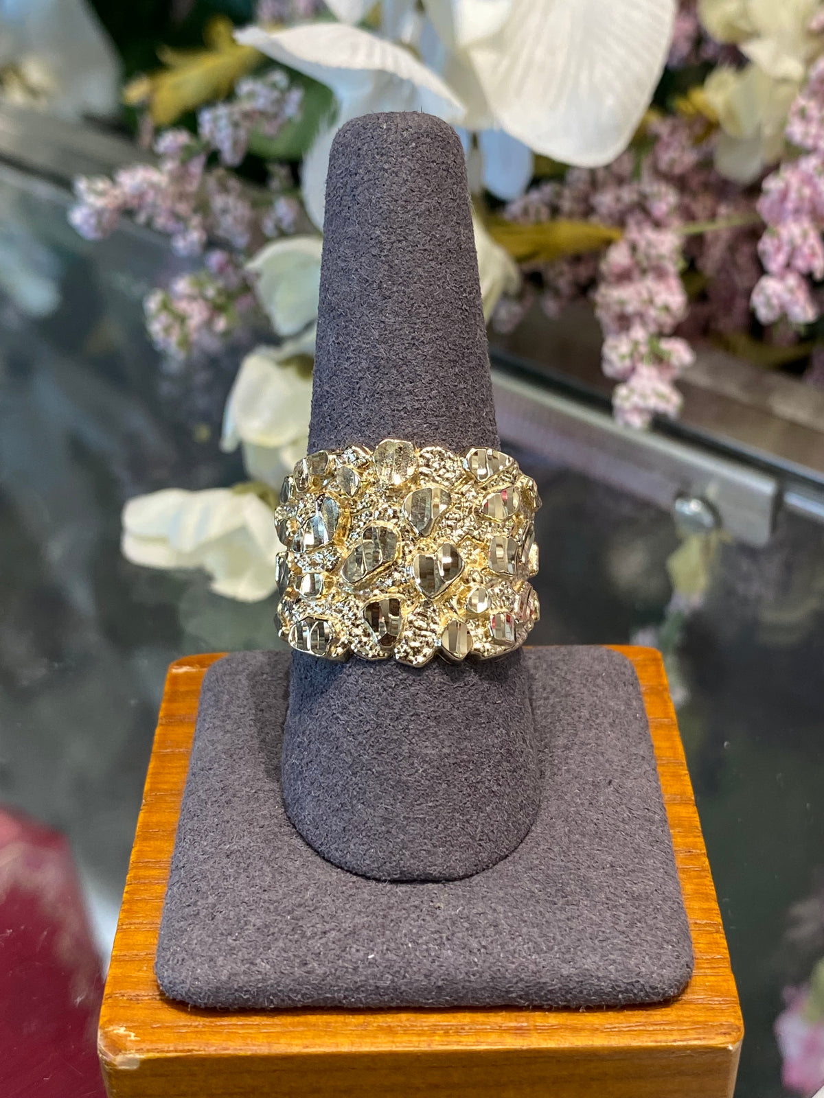 10k Yellow Gold Nugget Ring