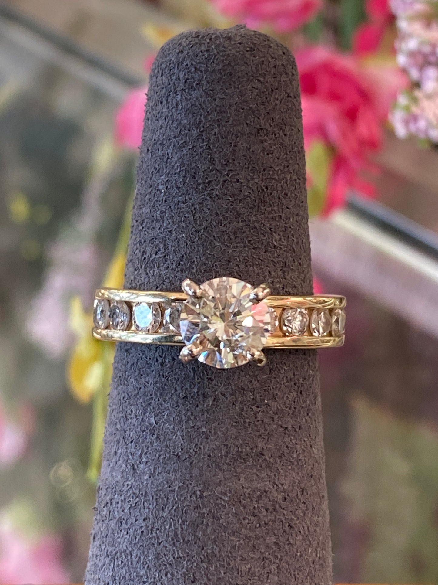 14k Yellow Gold Diamond Engagement Ring