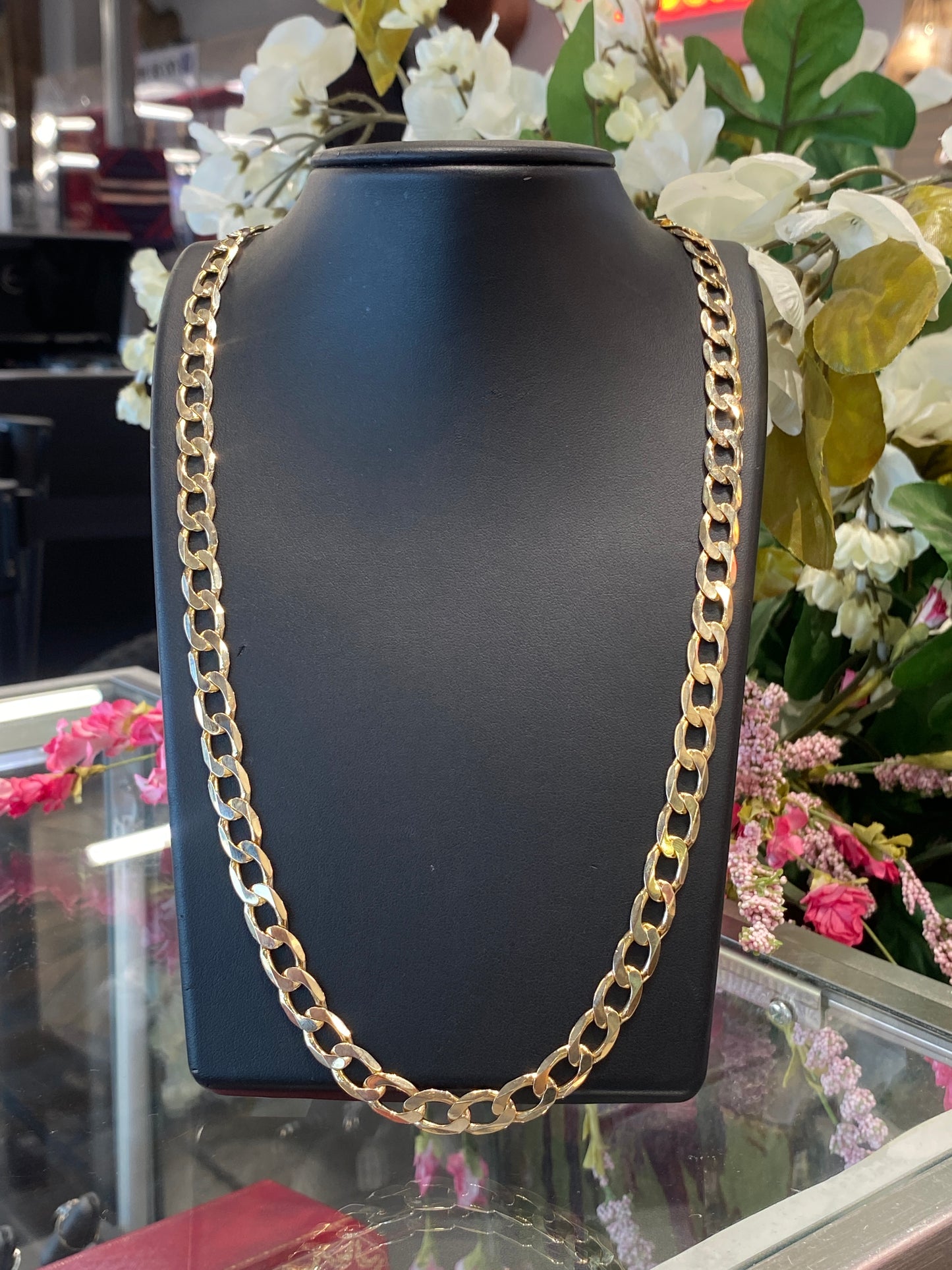 14k Yellow Gold Curb Link Chain