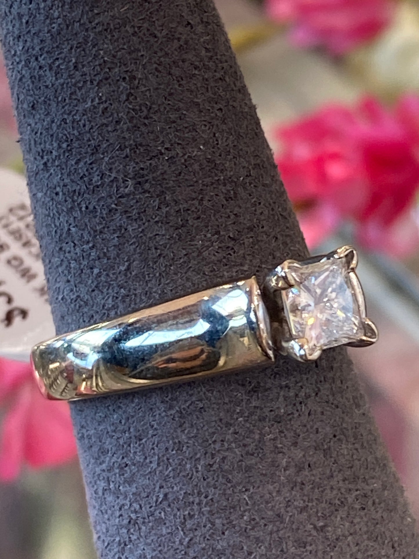 14k White Gold Engagement Ring