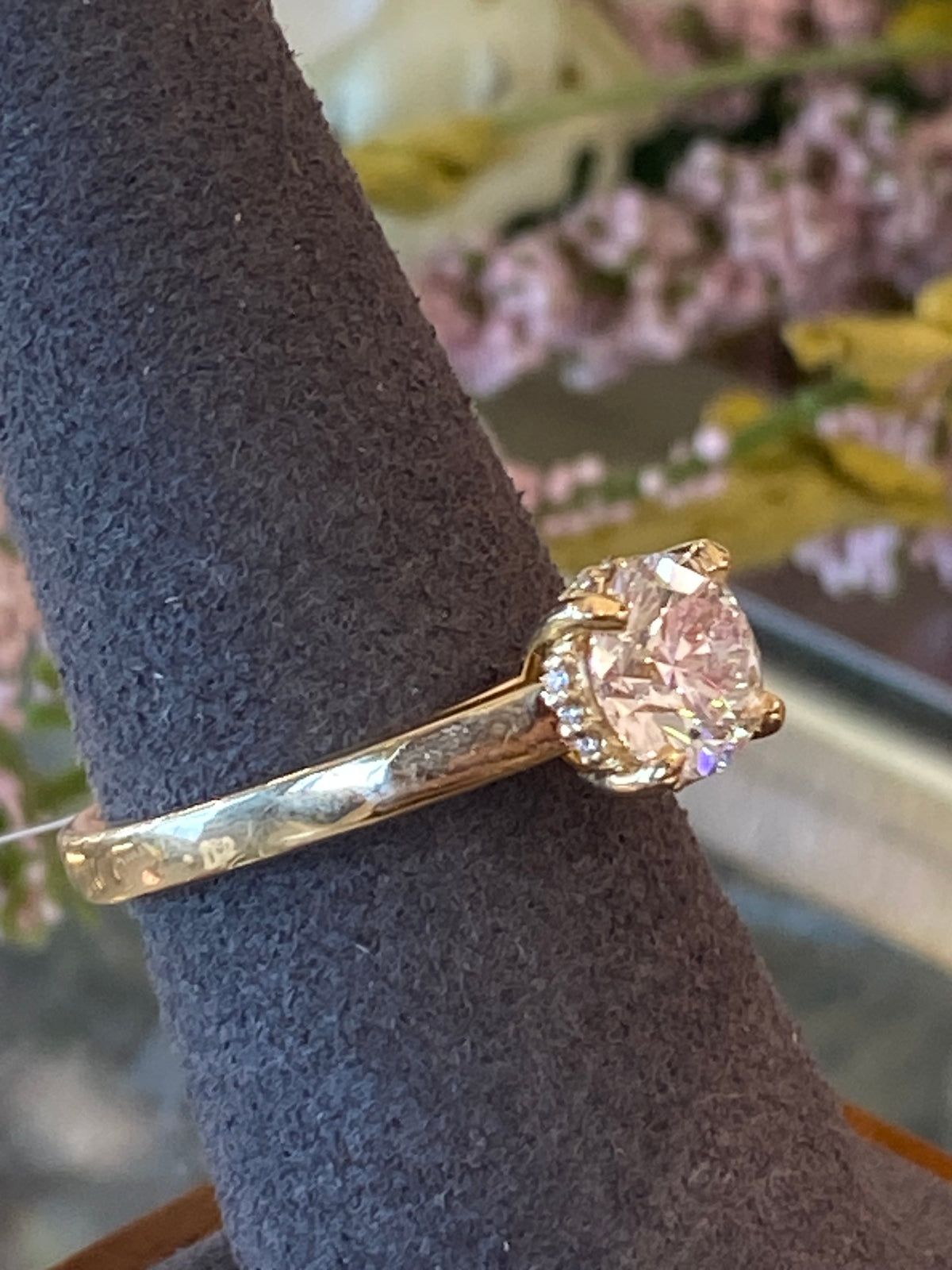 14k Yellow Gold Diamond Engagement Ring
