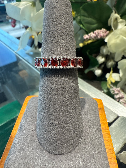 Silver eternity ring