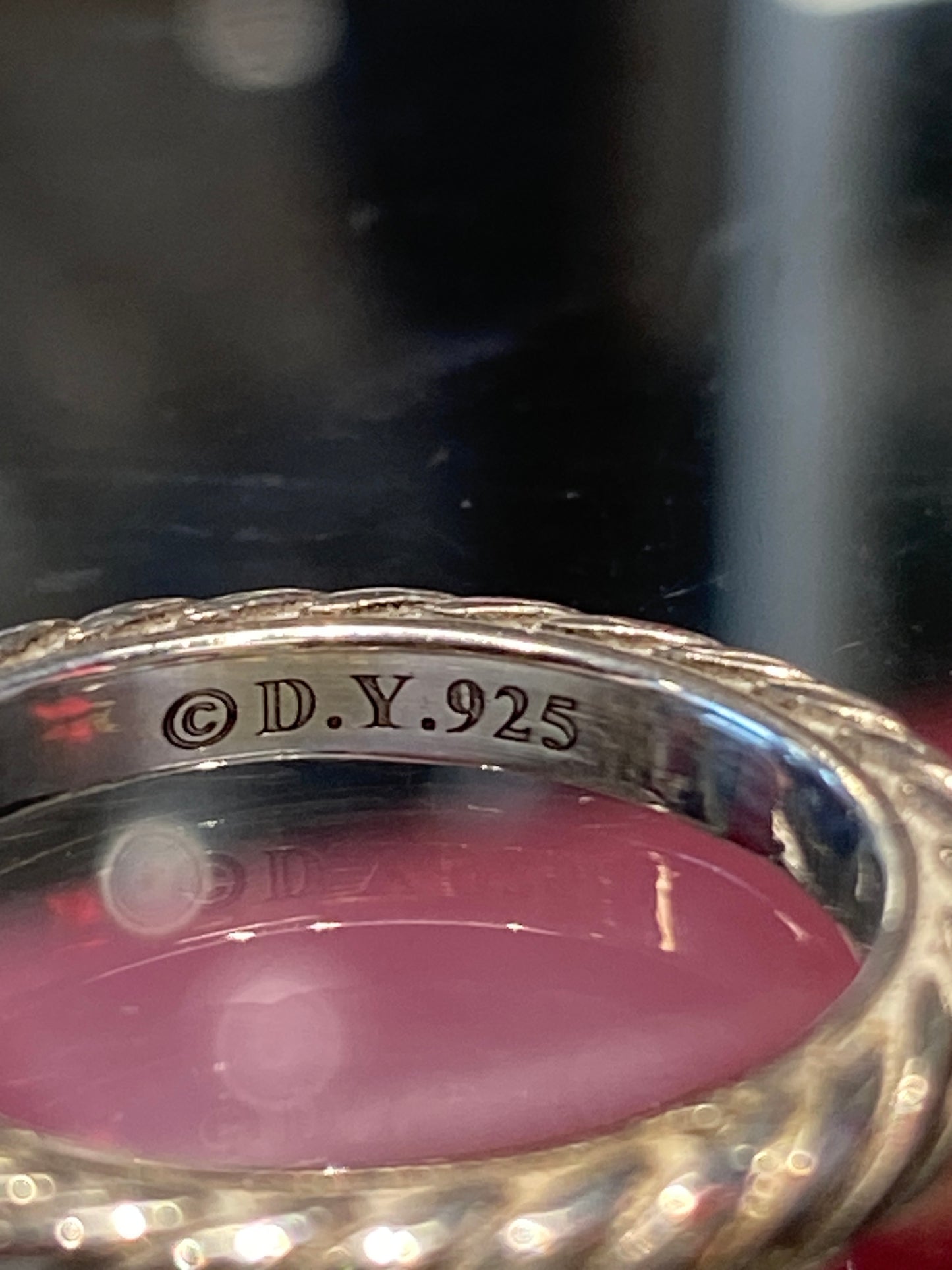 Silver David Yurman Band With Design