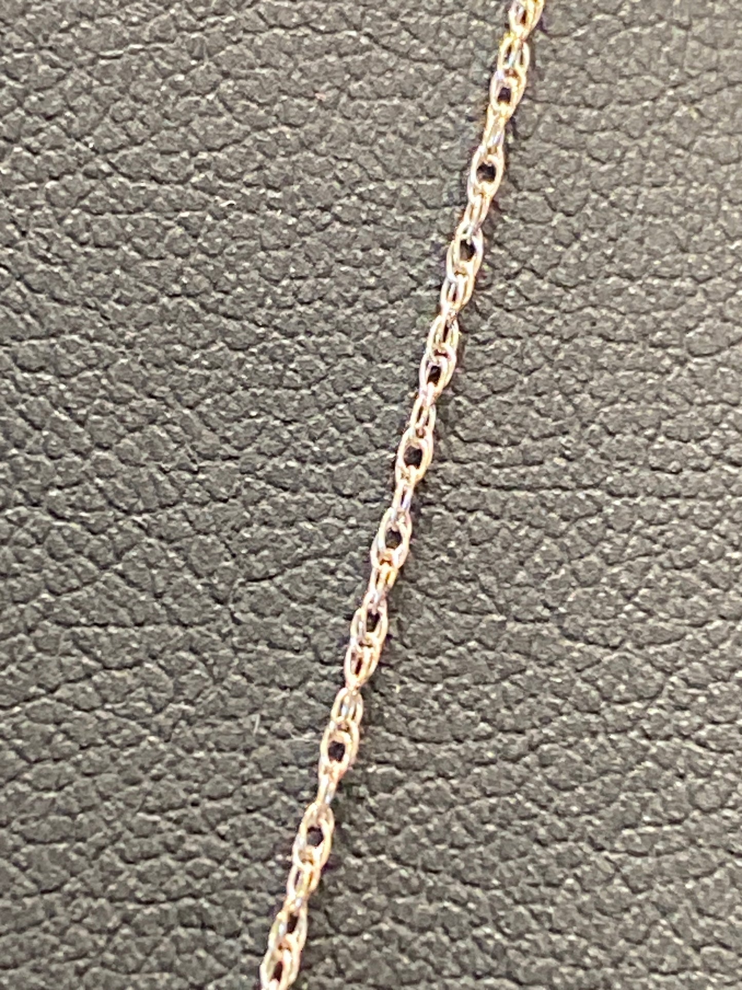 14k White Gold Chain With Diamond Cross