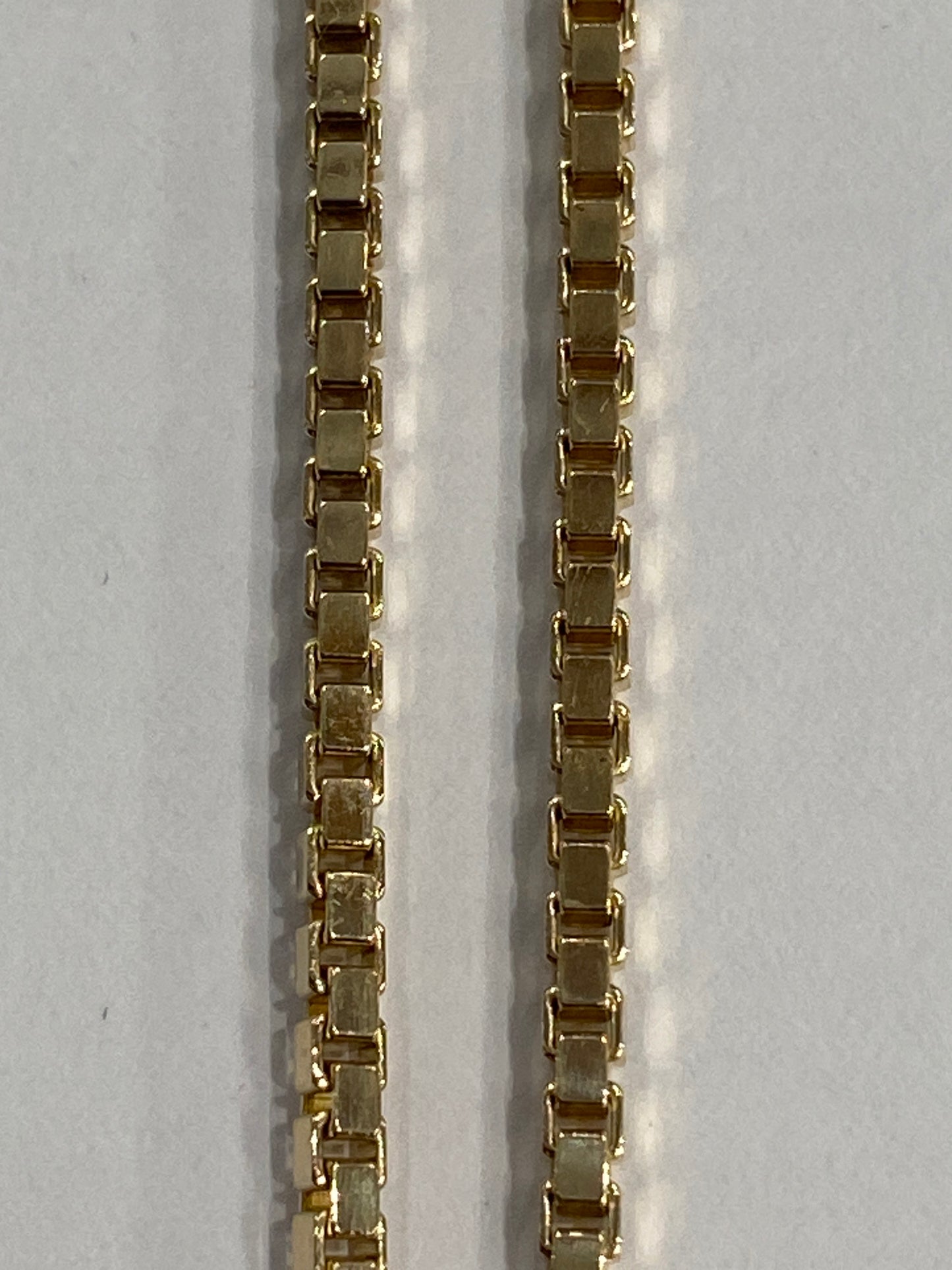 14k Yellow Gold Box Link Chain