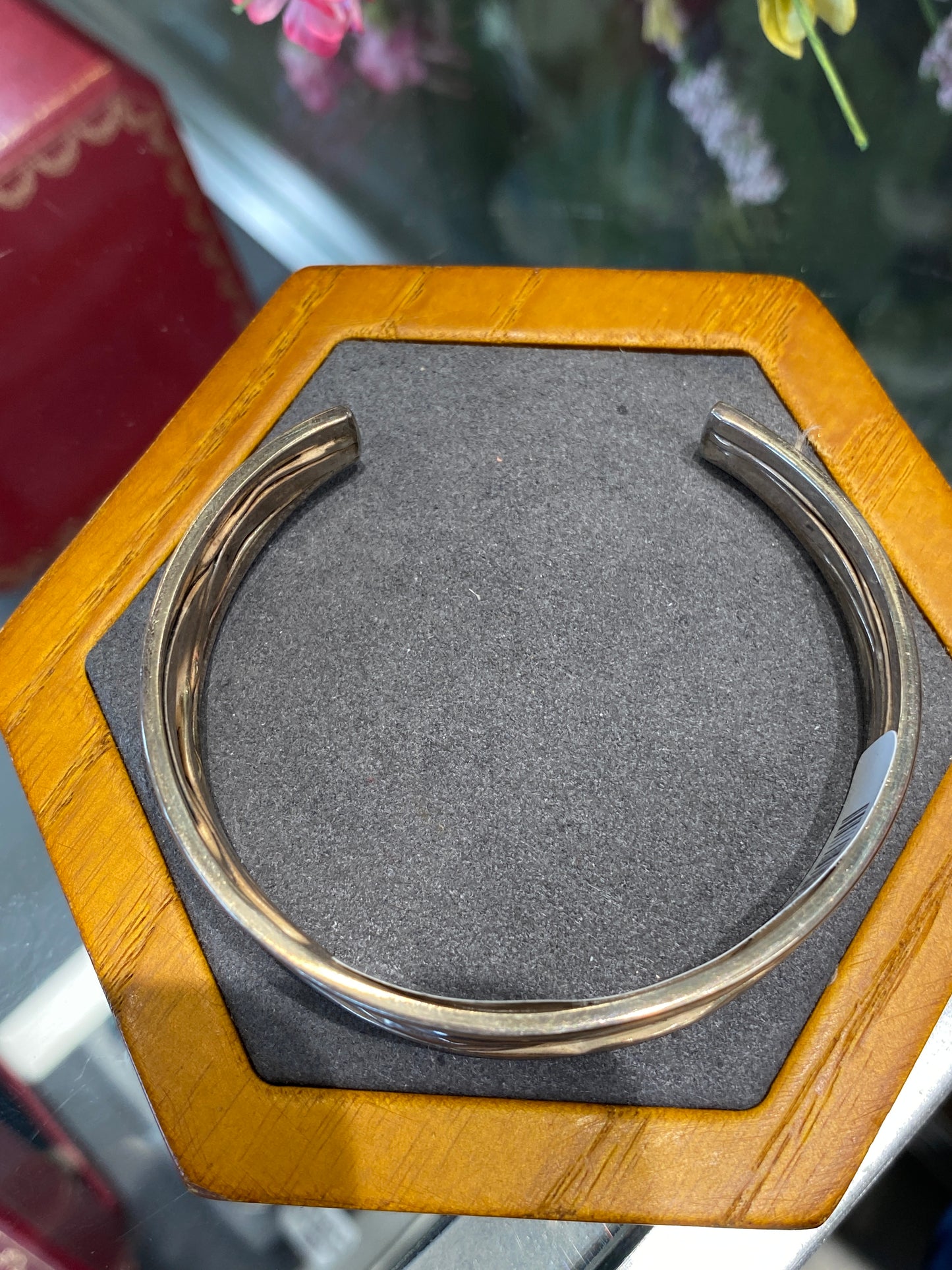 Silver Cuff Bracelet With Design