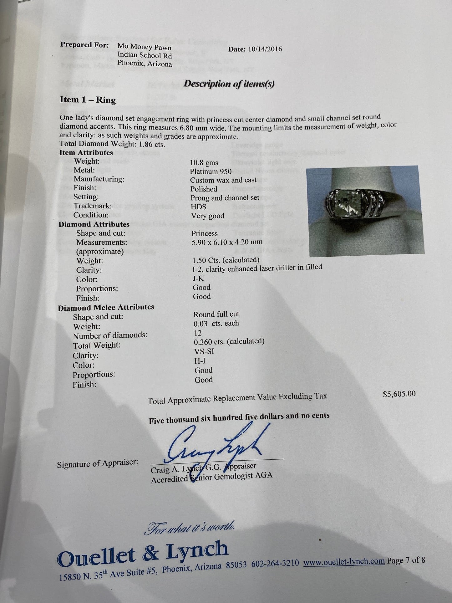 Platinum Diamond Engagement Ring
