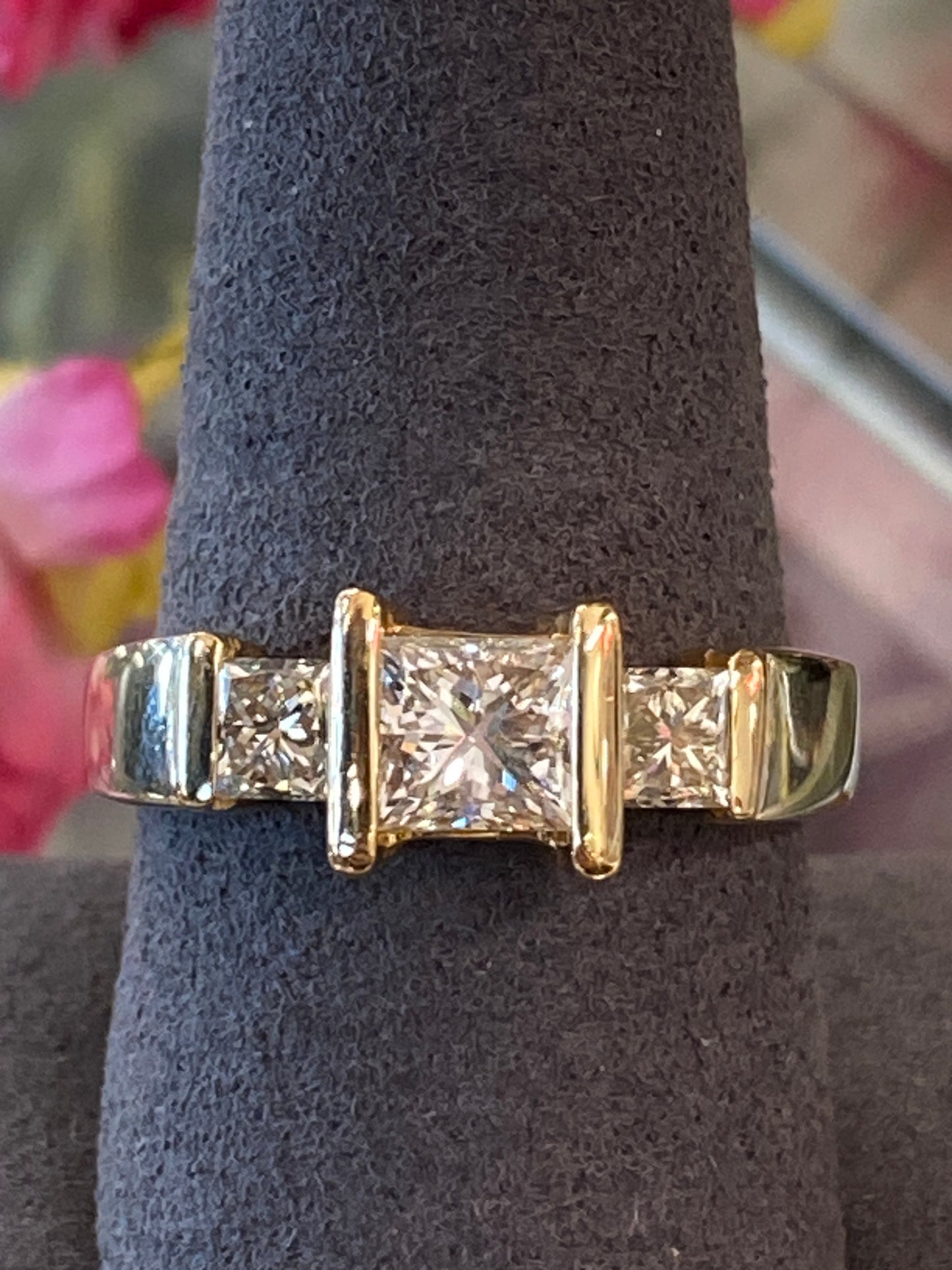 14k Two Tone Diamond Engagement Ring