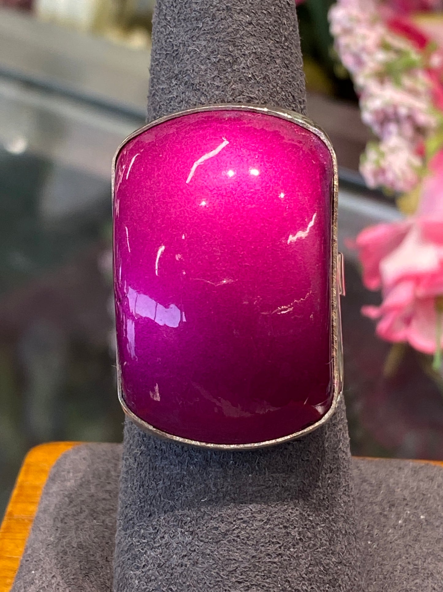 Silver Ring With Colored Stone