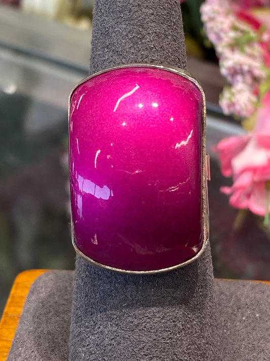 Silver Ring With Colored Stone