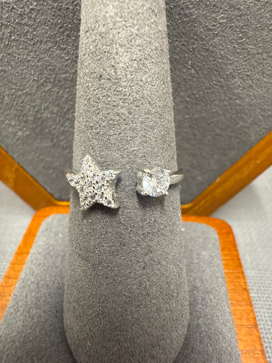 Silver cuff ring