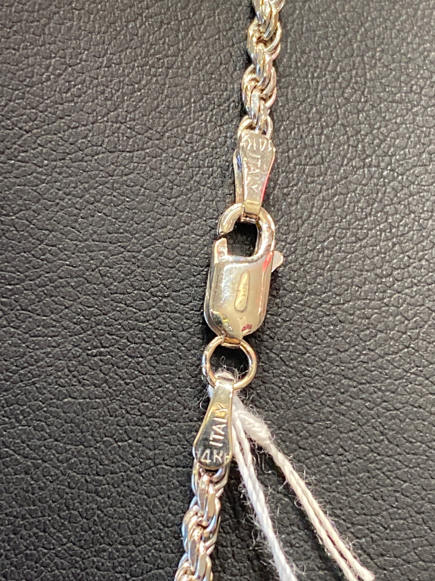 14k White Gold Rope Chain