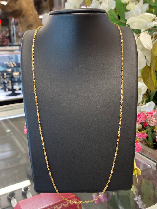 14k Yellow Gold Twist Chain