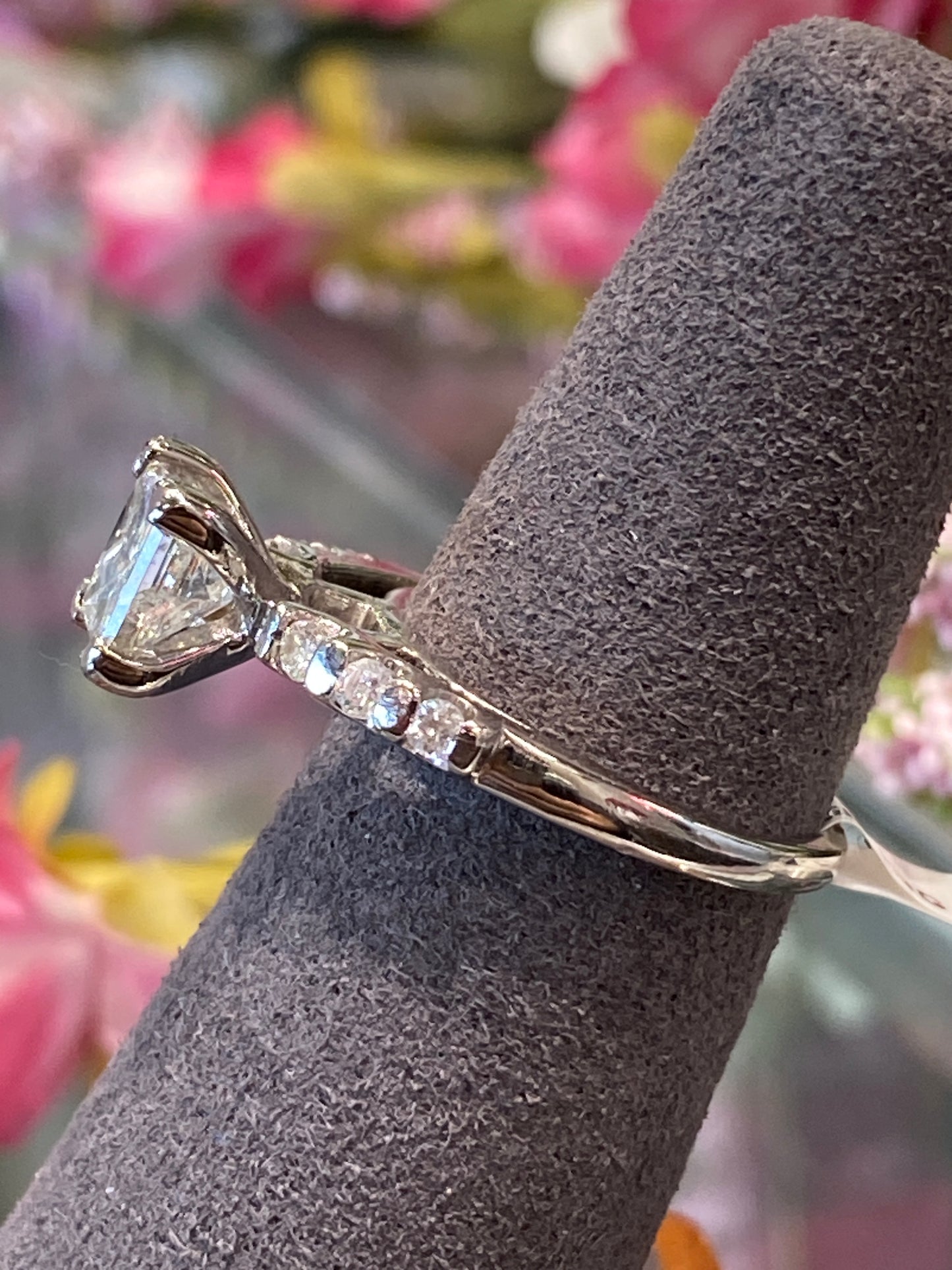 Platinum Princess Cut Engagement Ring