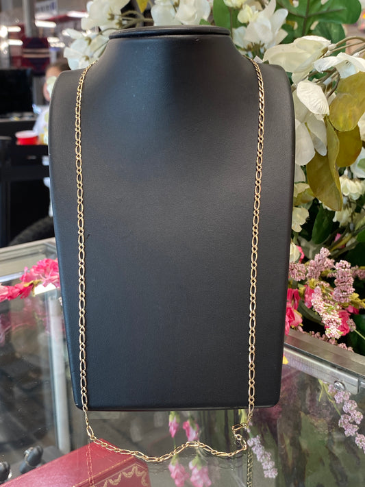 14k Yellow Gold Fígaro Chain