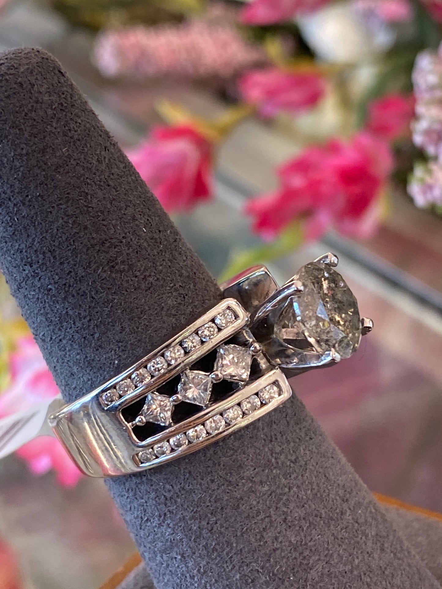 14k White Gold Engagement Ring