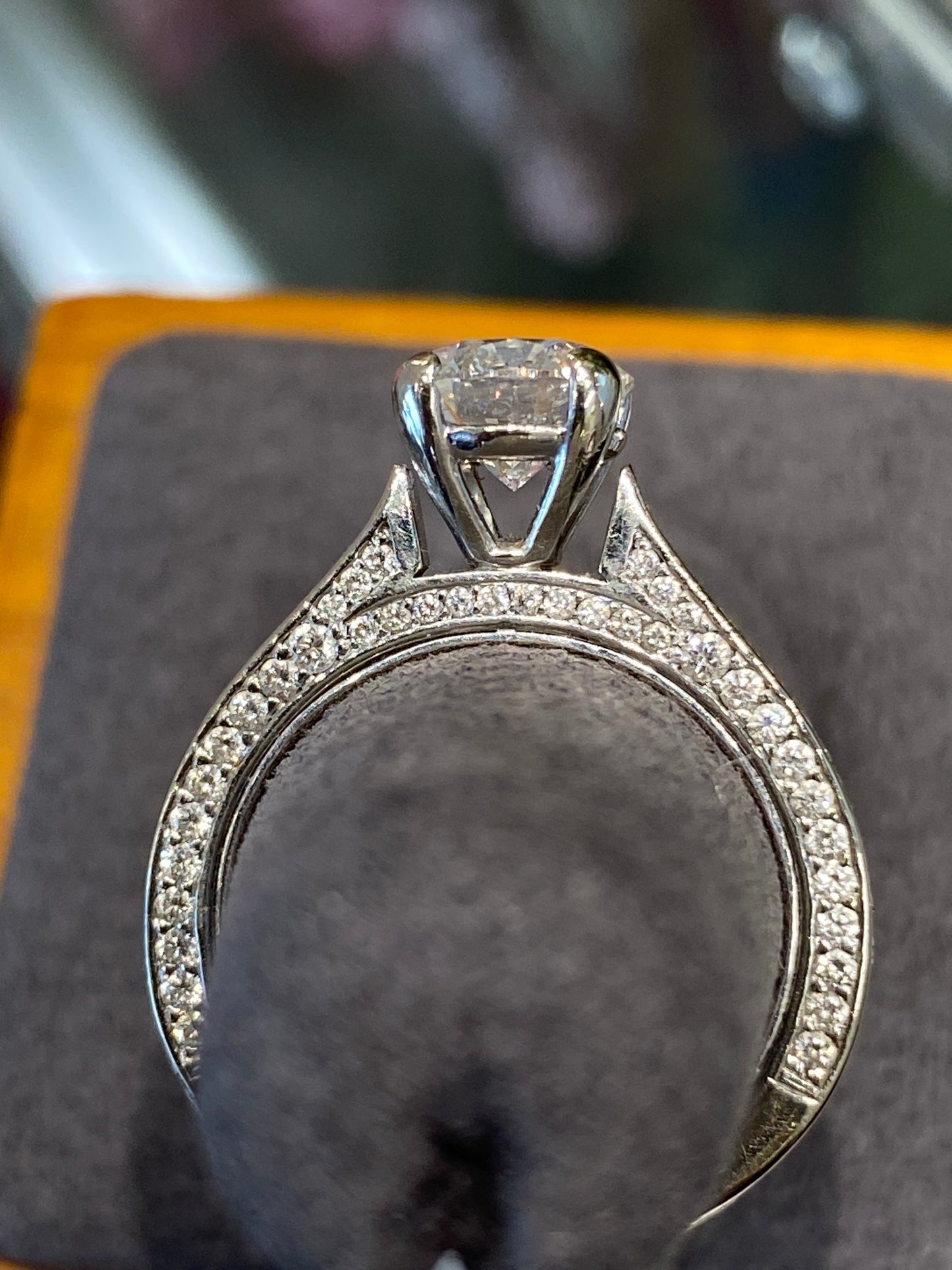 14k White Gold Diamond Engagement Ring