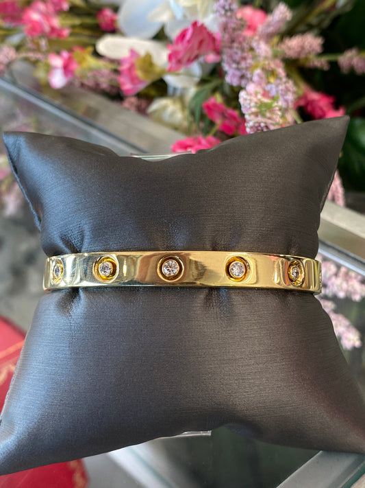 18k Yellow Diamond Cuff Bracelet