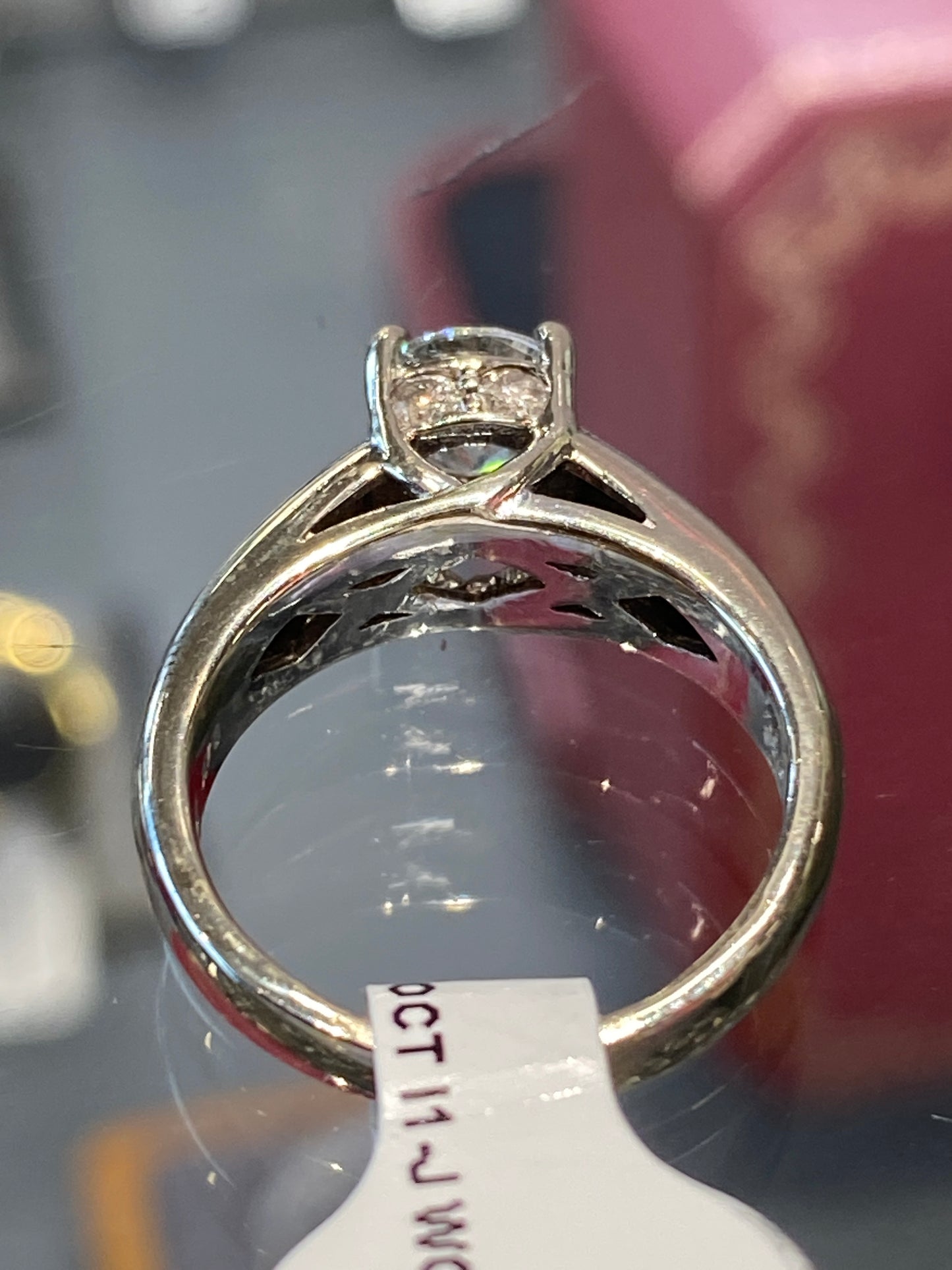 14k White Gold Diamond Engagement Ring