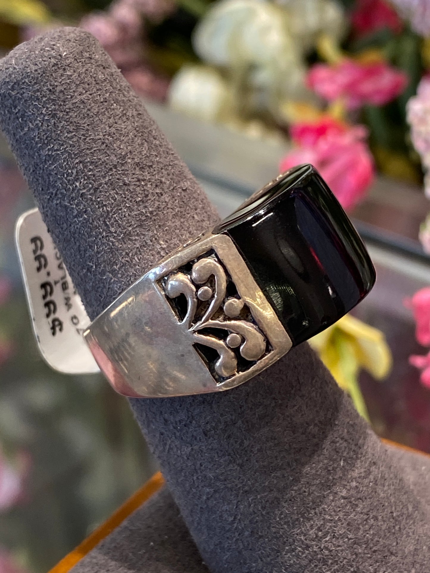 Silver Ring With Colored Stone