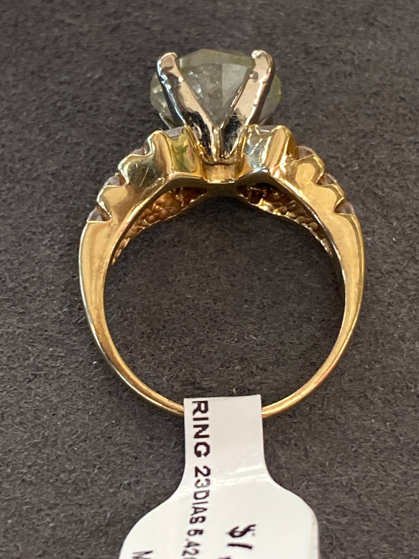 14k Yellow Gold Diamond Engagement Ring