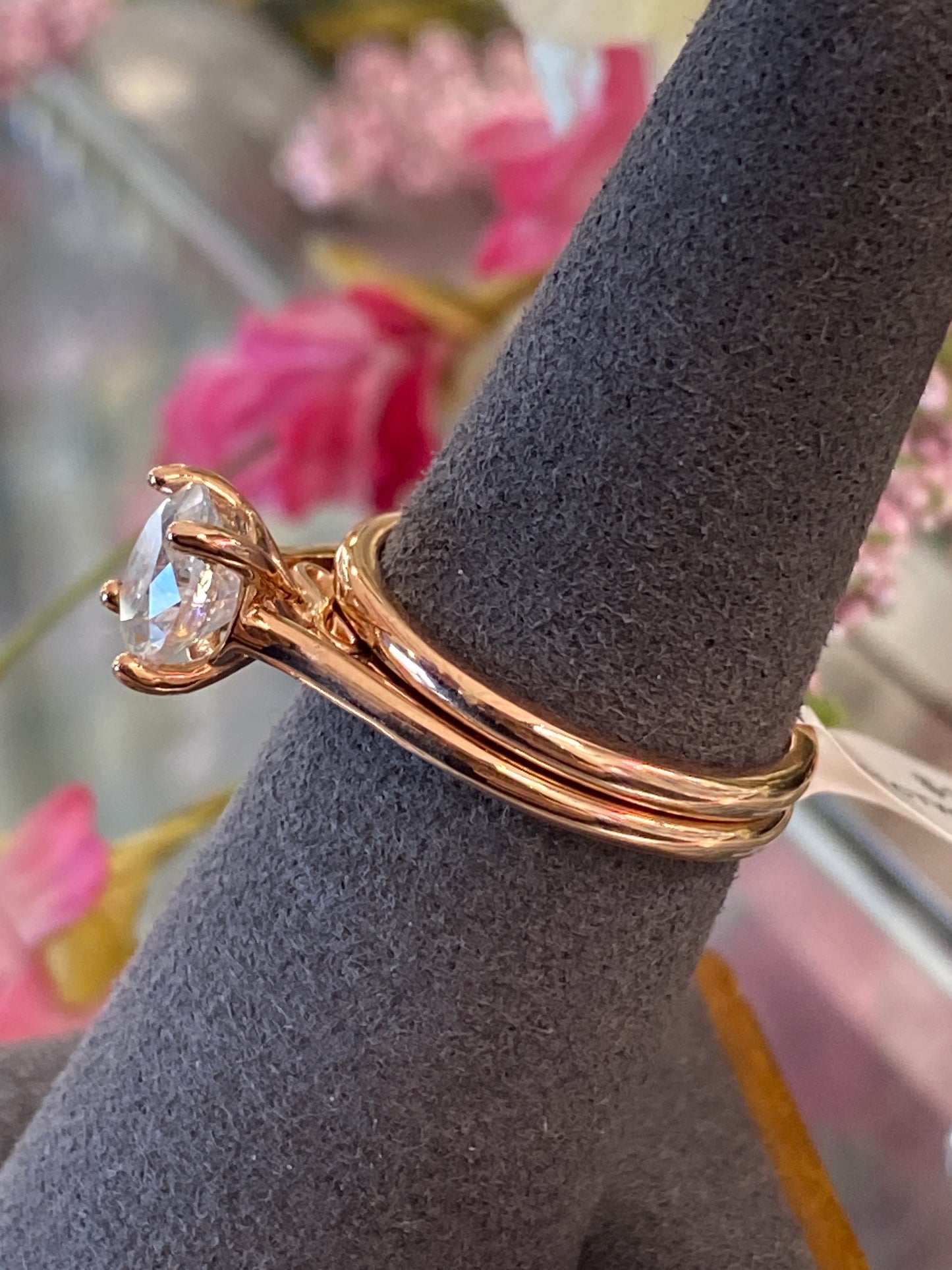 14k Rose Gold Diamond Wedding Set