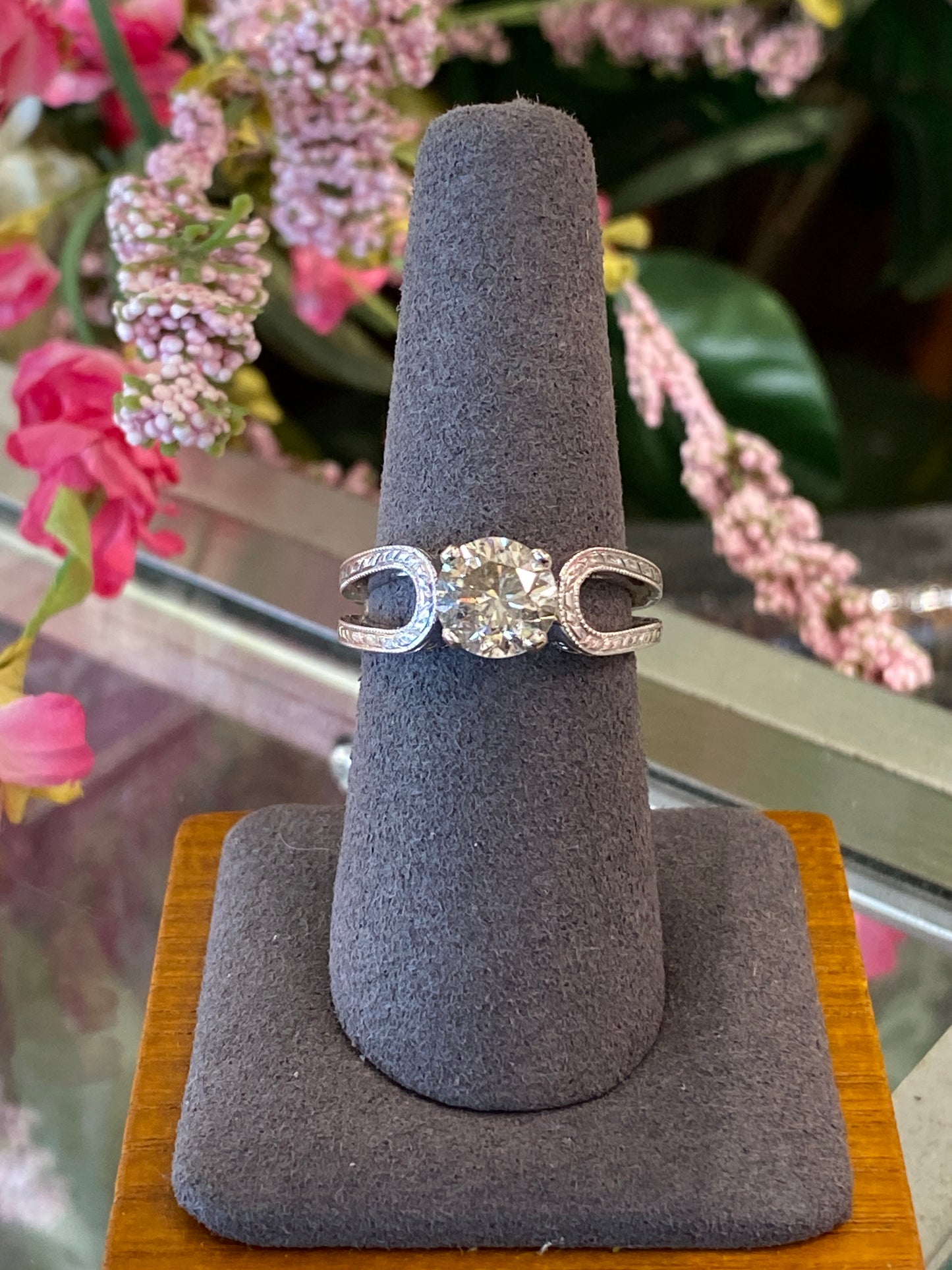 14k White Gold Diamond Engagement Ring