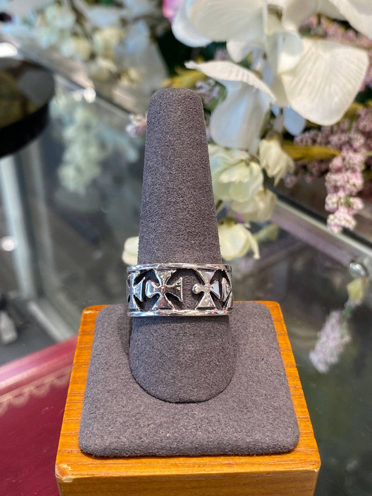 925 Silver Iron Cross Ring