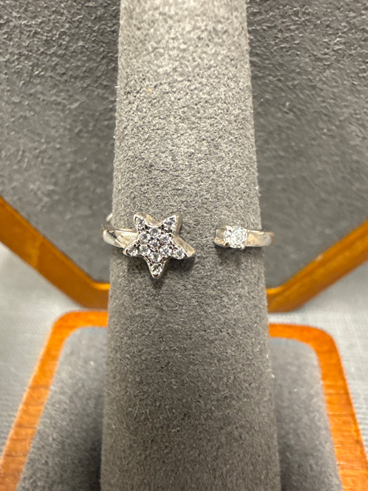 Silver cuff ring