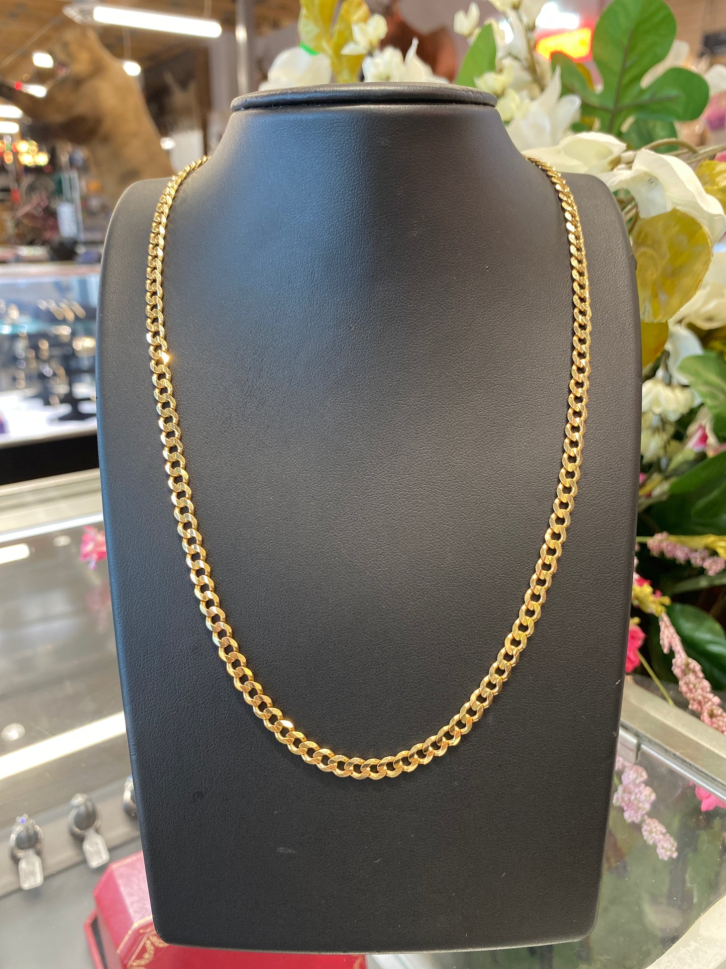 18k Yellow Gold Curb Link Chain