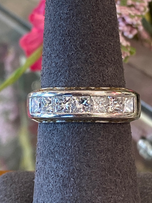 Platinum & 18K Yellow Gold Diamond Band