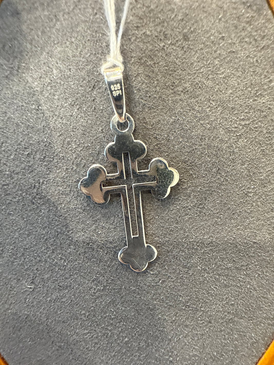 Silver cross charm