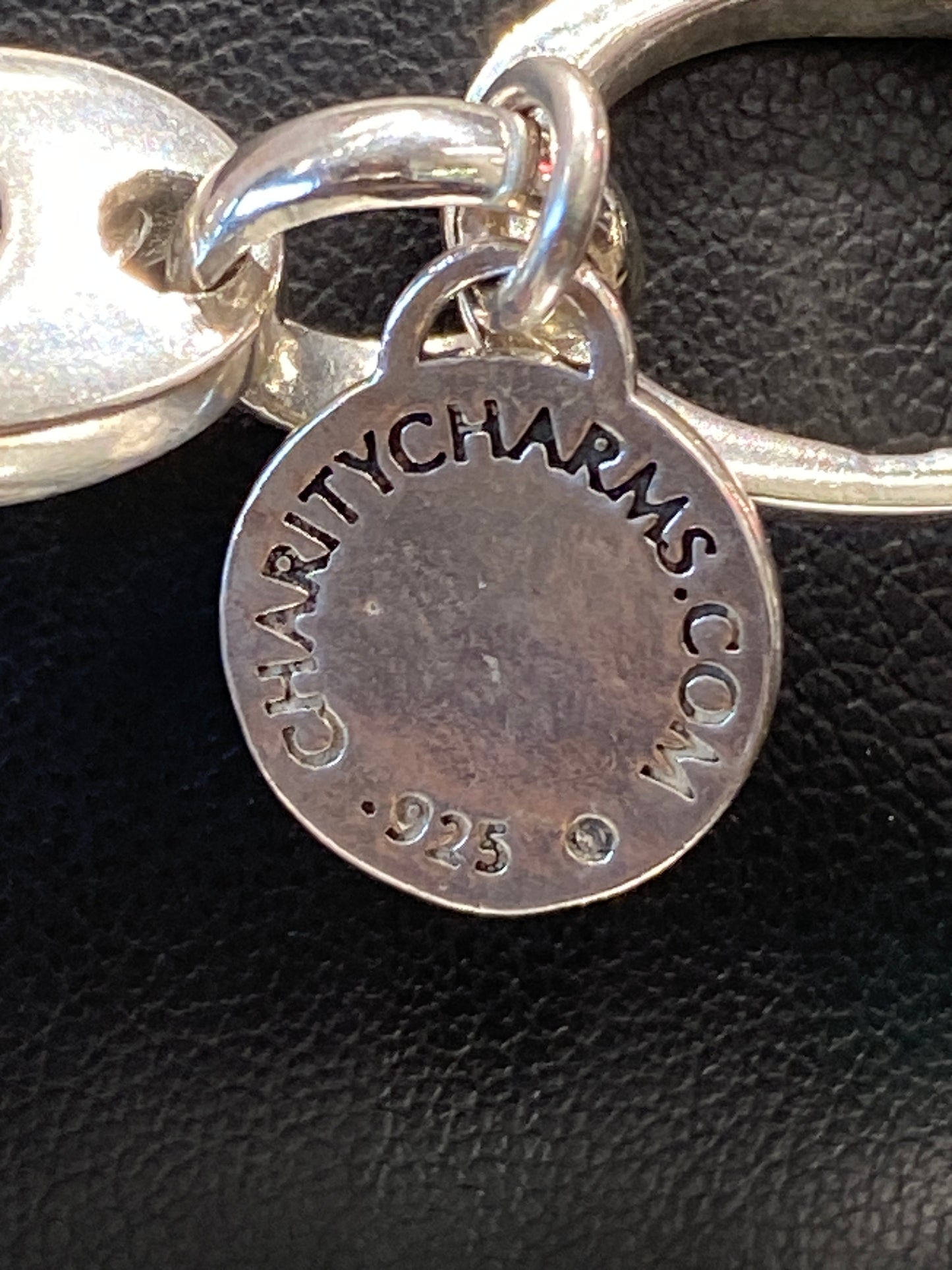 Silver Link Bracelet With Charm