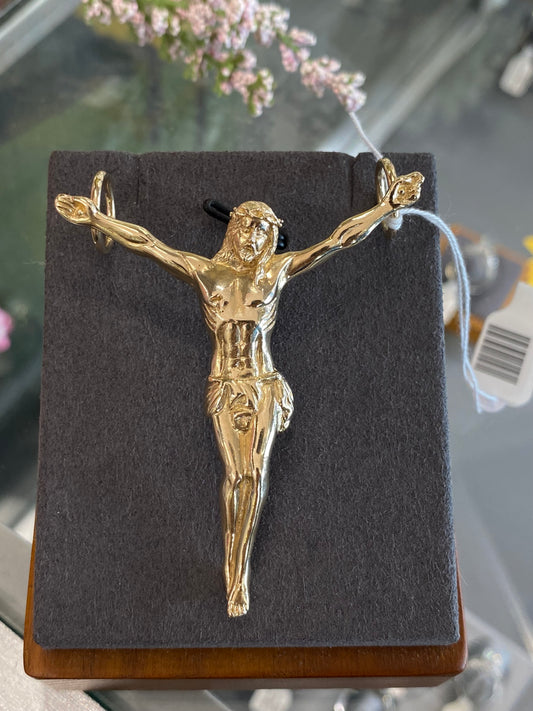 10k Yellow Gold Jesus Pendant