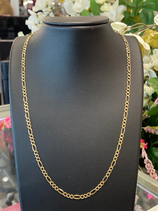 14k Yellow Gold Fígaro Chain